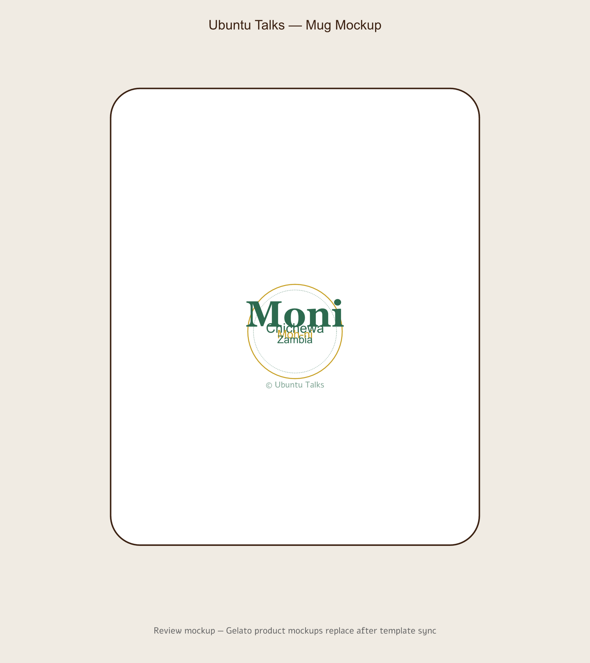 Moni Chichewa Greeting Mug