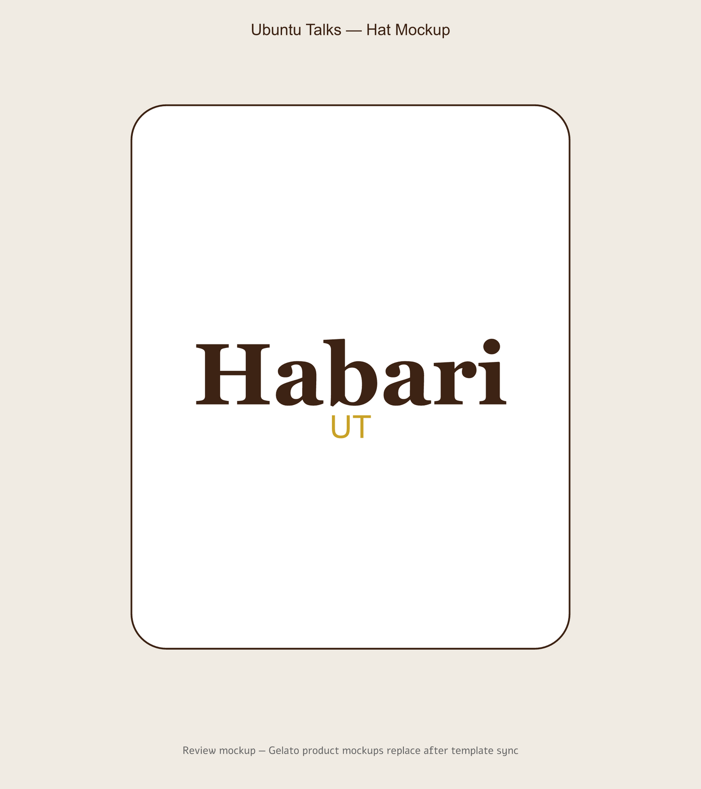 Habari Swahili Greeting Hat