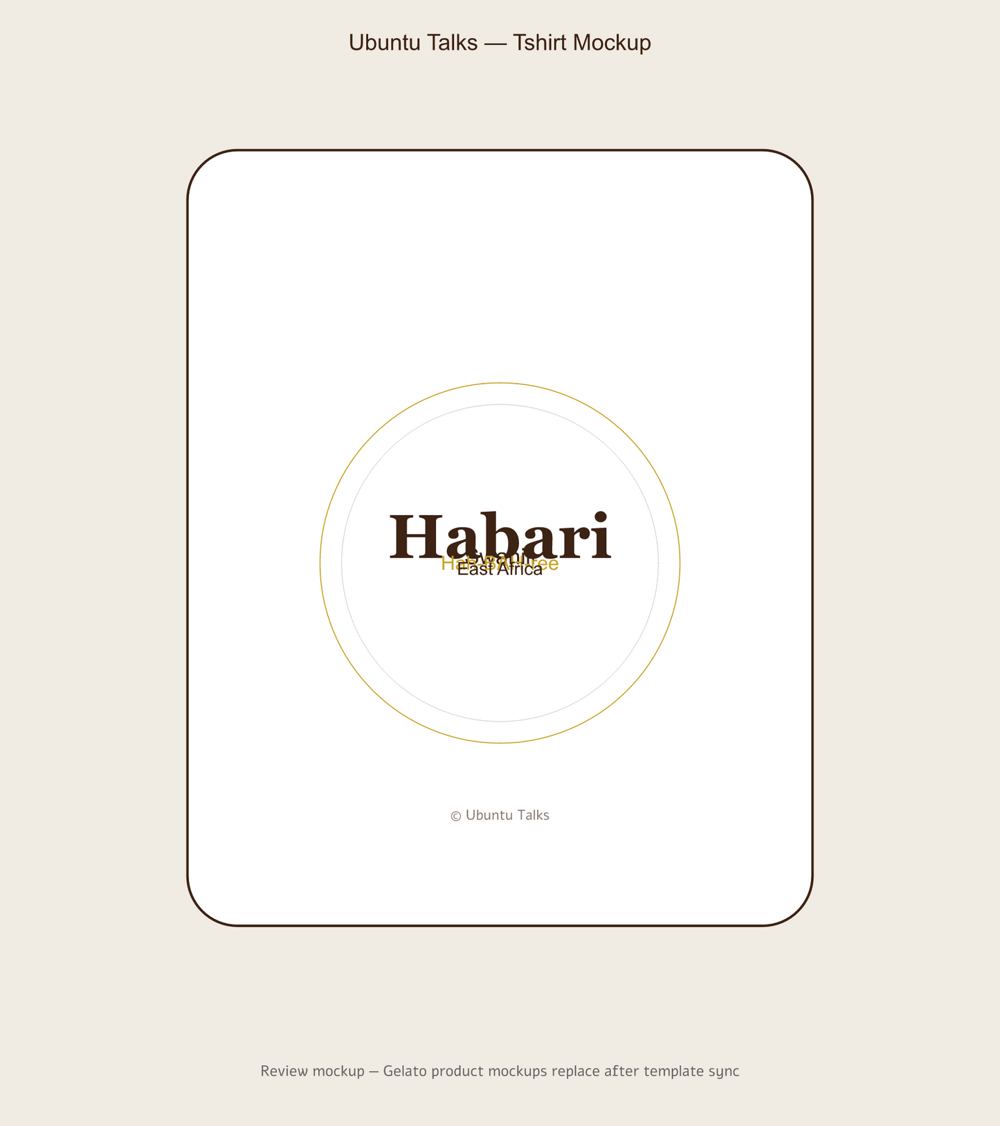 Habari — Swahili Greeting Tee