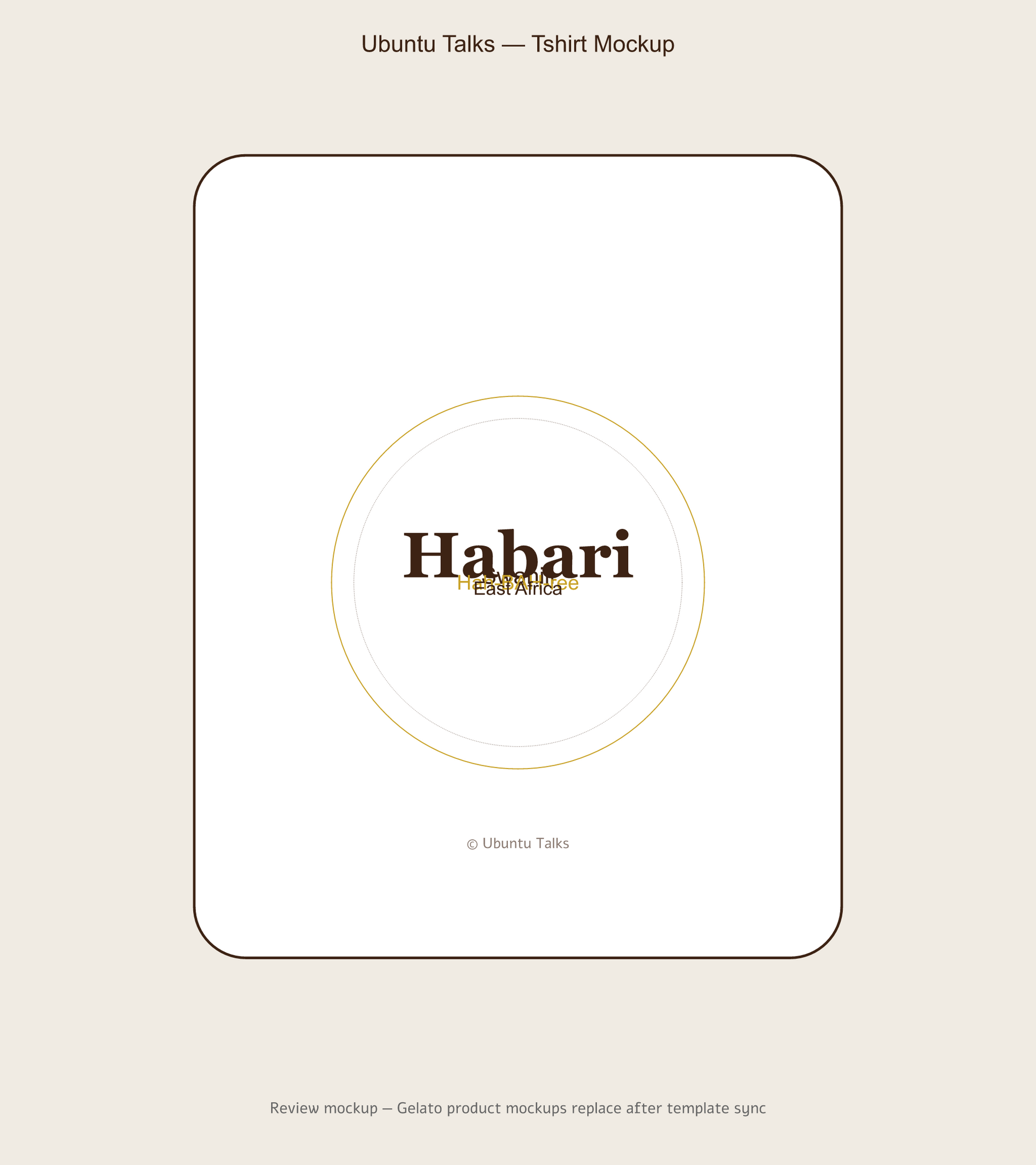 Habari — Swahili Greeting Tee