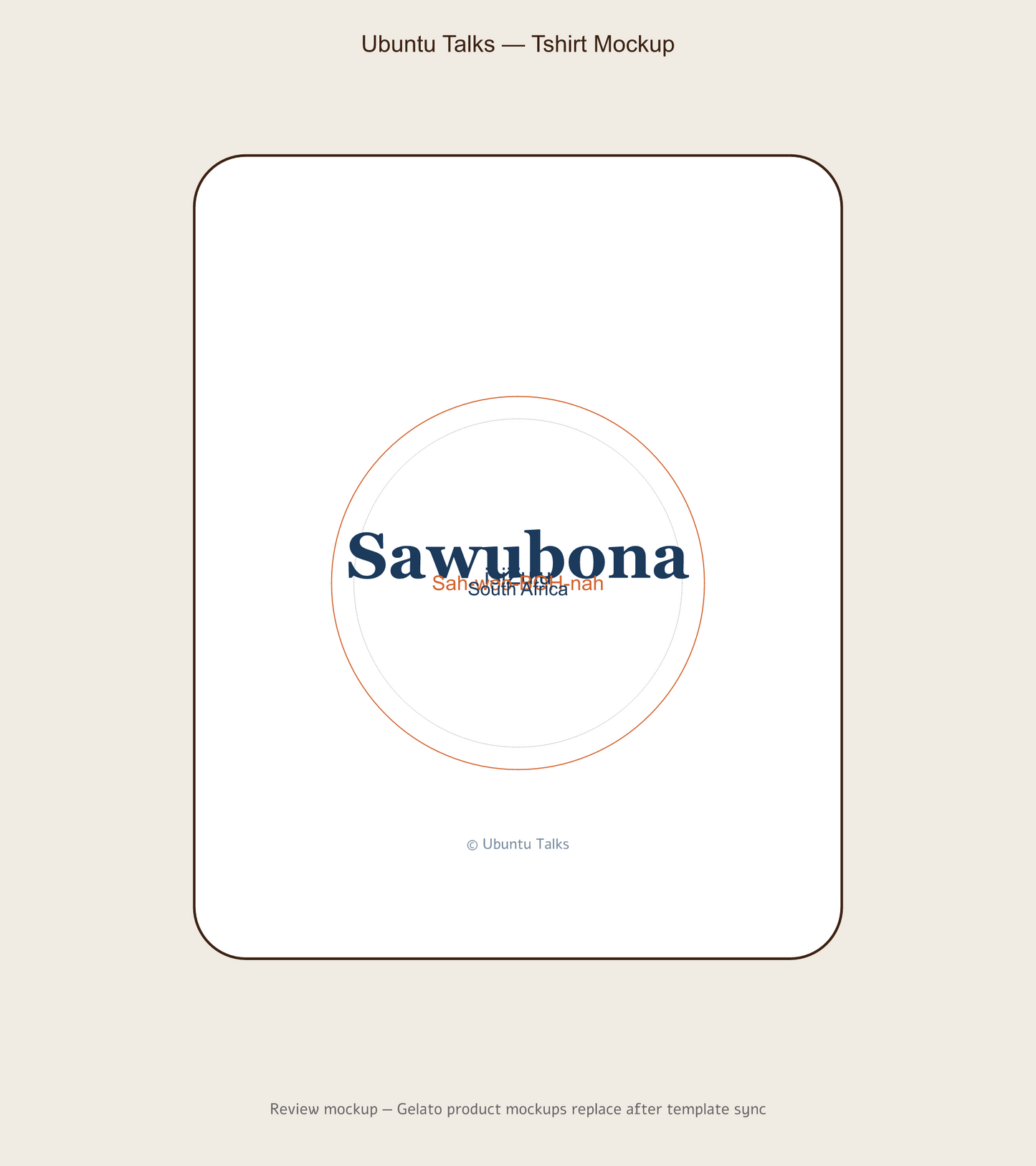 Sawubona — isiZulu Greeting Tee