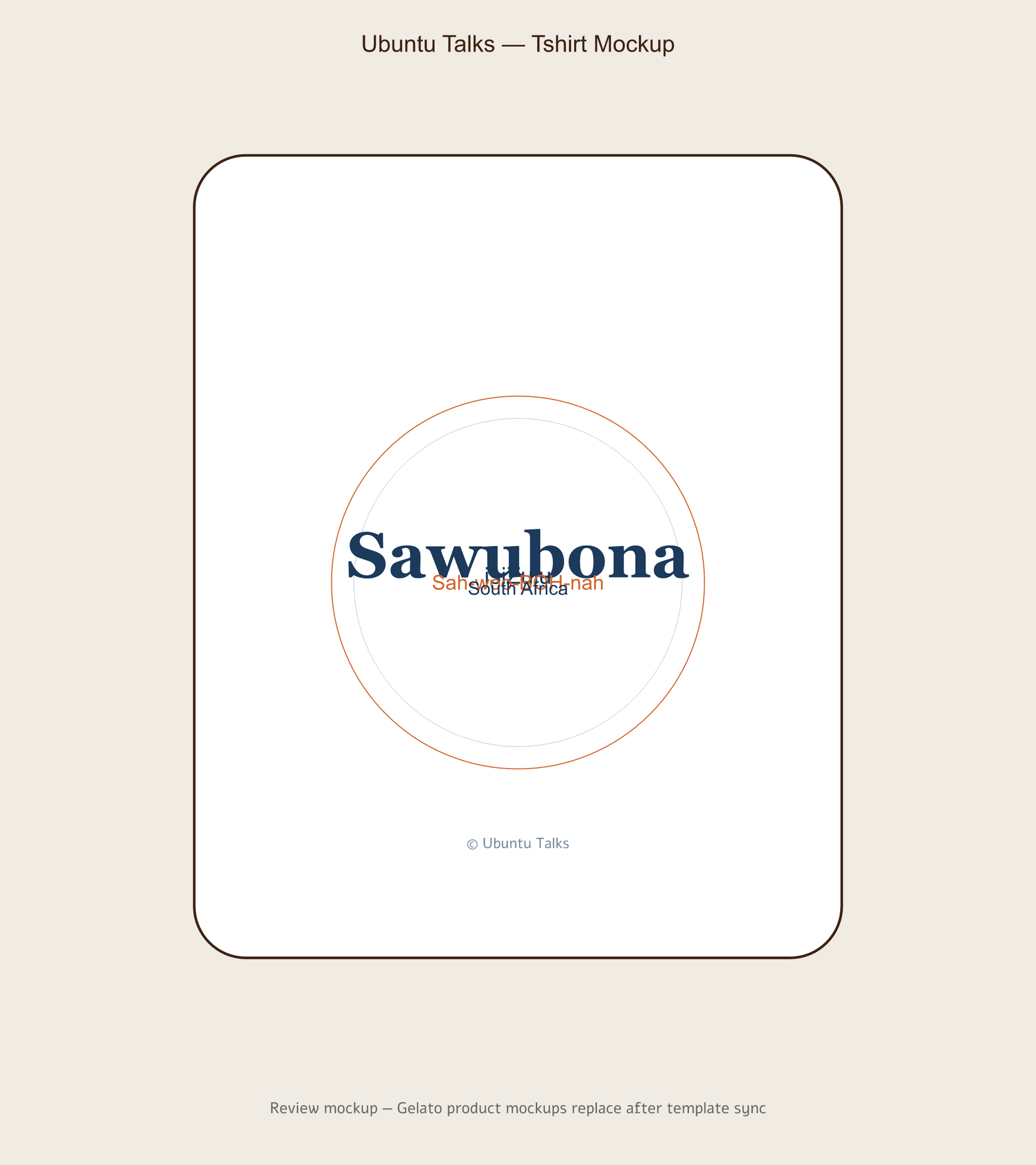 Sawubona — isiZulu Greeting Tee